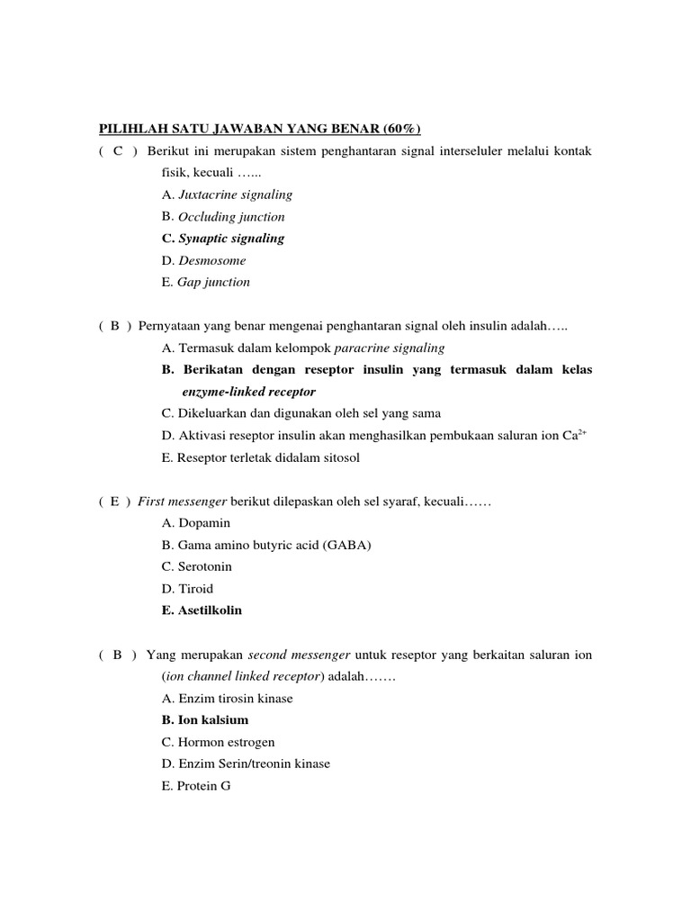 Soal Biodas + Jawaban