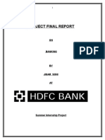Hdfc Bank Summer Report