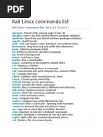 Kali Lunix Command