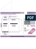 Surface Area of A Semi-Cylinder Worksheet