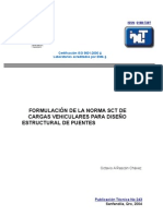 Formulación de la Norma SCT de Cargas Vivas Vehiculares