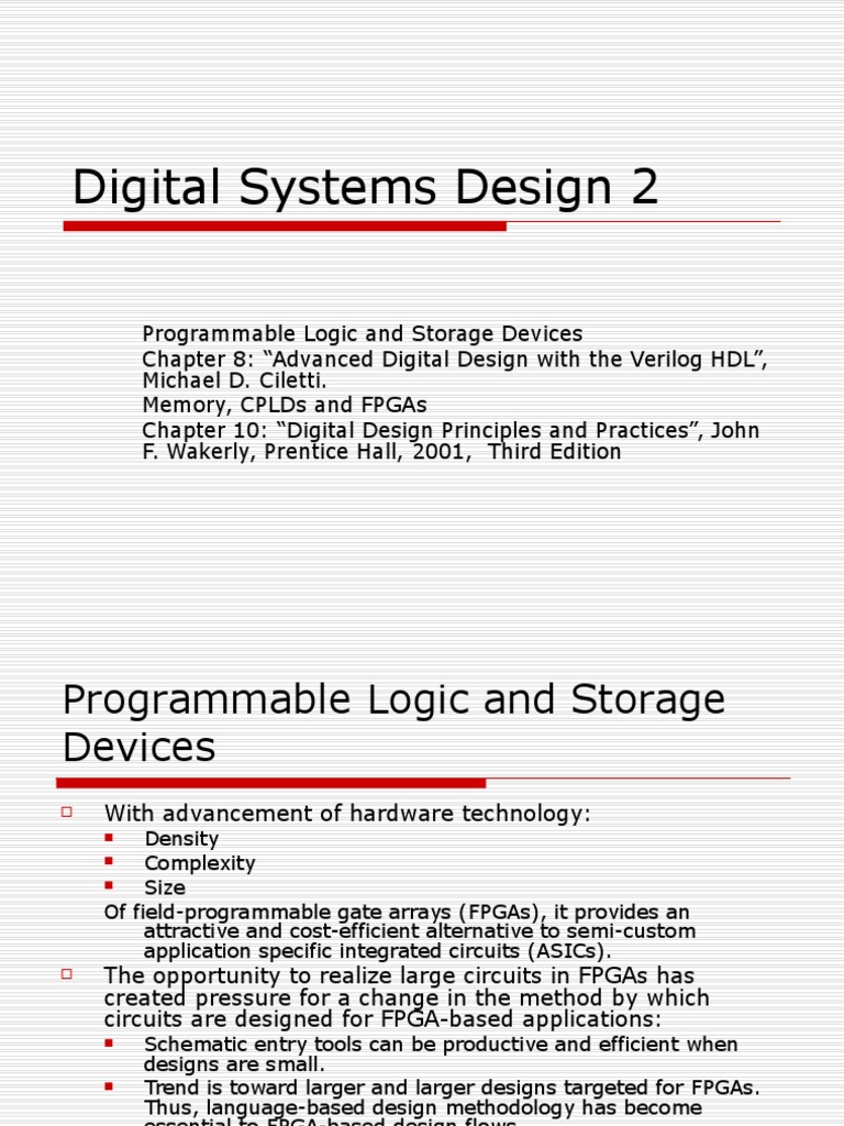 Advanced FPGA Design and PLDs Overview | PDF | Field Programmable Gate ...