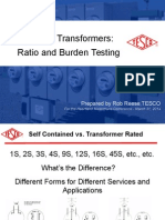 Current Transformers: Ratio and Burden Testing: Prepared by Rob Reese, TESCO