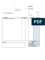 Invoice: Description Quantity UM Unit Price Amount