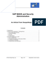 SAP BASIS and Security Admin;elistration