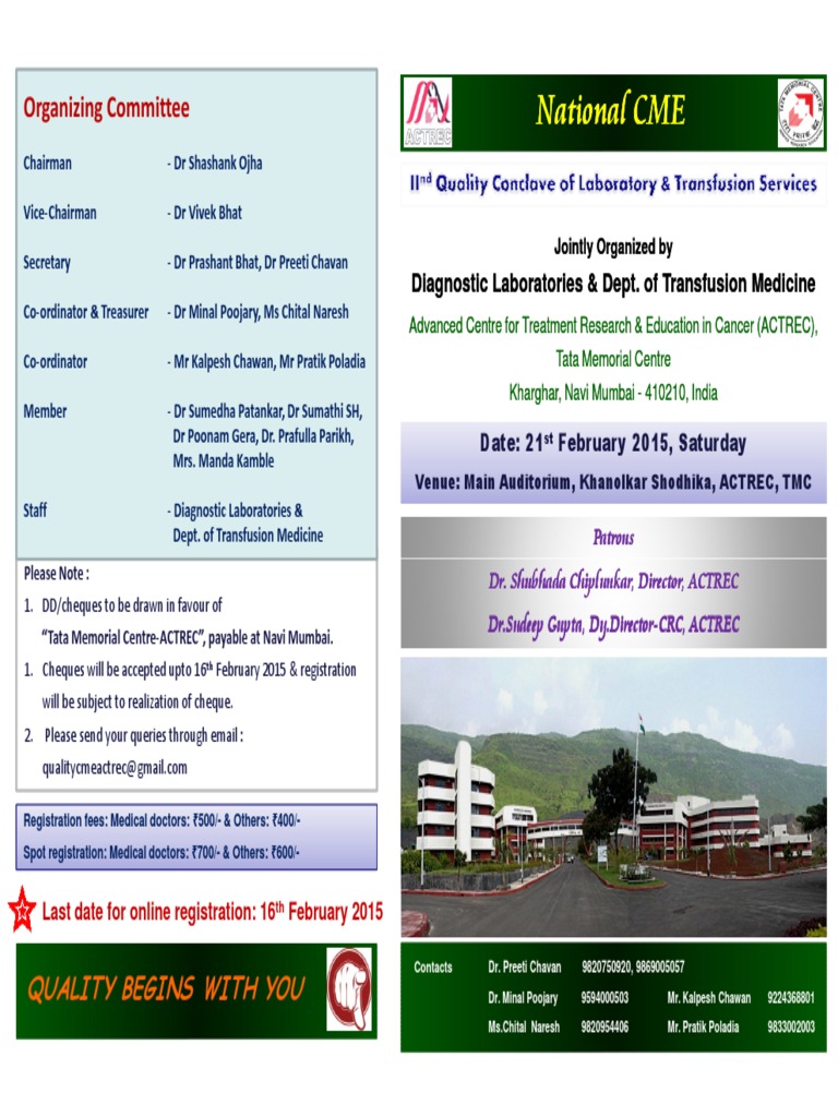 National CME on Quality in Transfusion | PDF | Medicine | Health Care