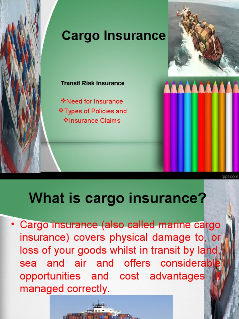 Cargo Insurance Unit 6 PDF Cargo Insurance