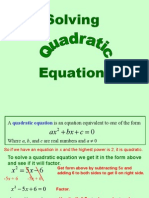 Quadratic Equations