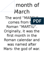 The Month of March