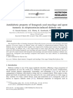 Antidiabetic Property of Fenugreek Seed Mucilage and Spent Turmeric in Streptozotocin-Induced Diabetic Rats