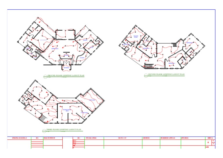 Ground Floor to Third Floor Lighting Plan | PDF
