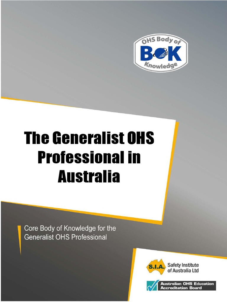 3 The Generalist OHS Professional PDF Occupational Hygiene Occupational Safety And Health