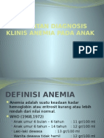 Pendekatan Diagnosis Klinis Anemia Pada Anak