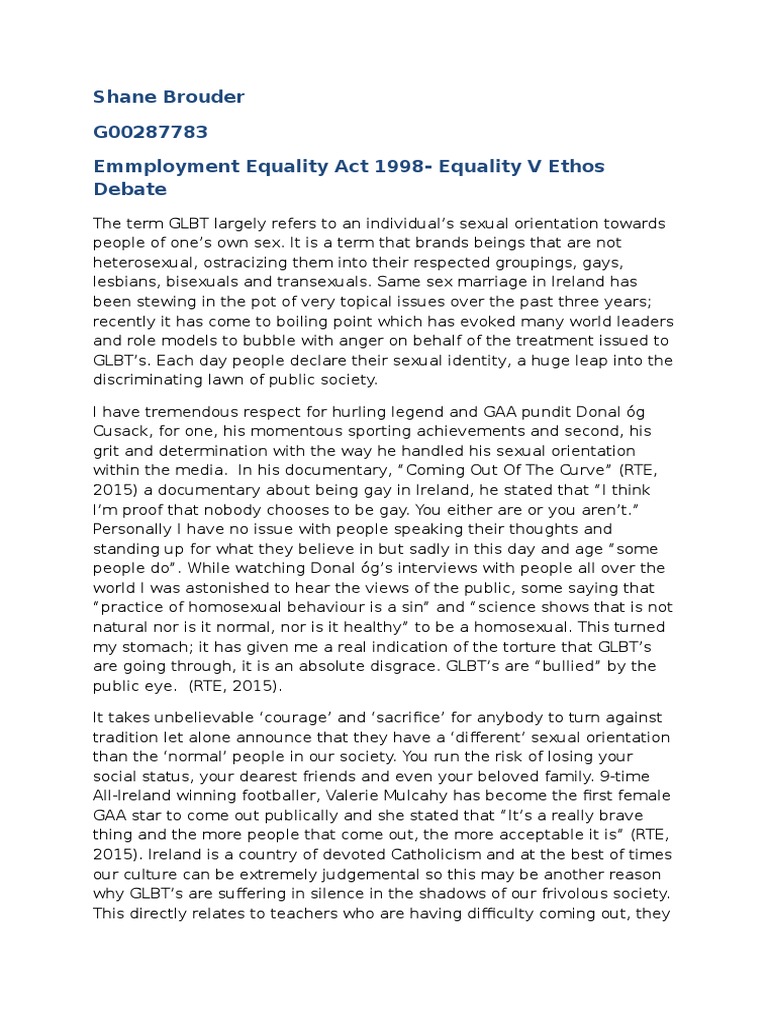GLBT Rights and Equality in Ireland | PDF | Homosexuality | Lgbt