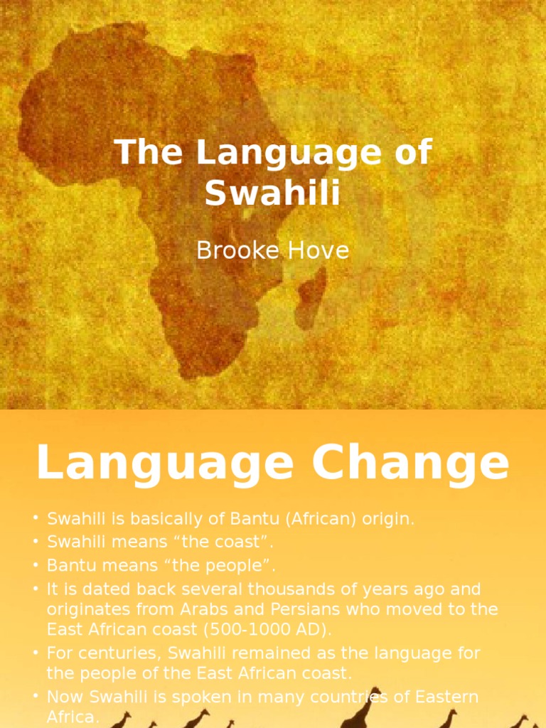 swahili Swahili Language East Africa