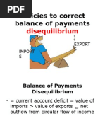 Policies to Correct Balance of Payments Disequilibrium