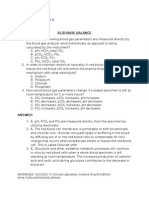 Acid-Base Balance: Answer