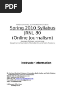 Download Spring 2010 Syllabus JRNL 80 Online Journalism by api-26169638 SN25849963 doc pdf
