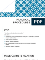 Continuous bladder drainage, Paracentesis