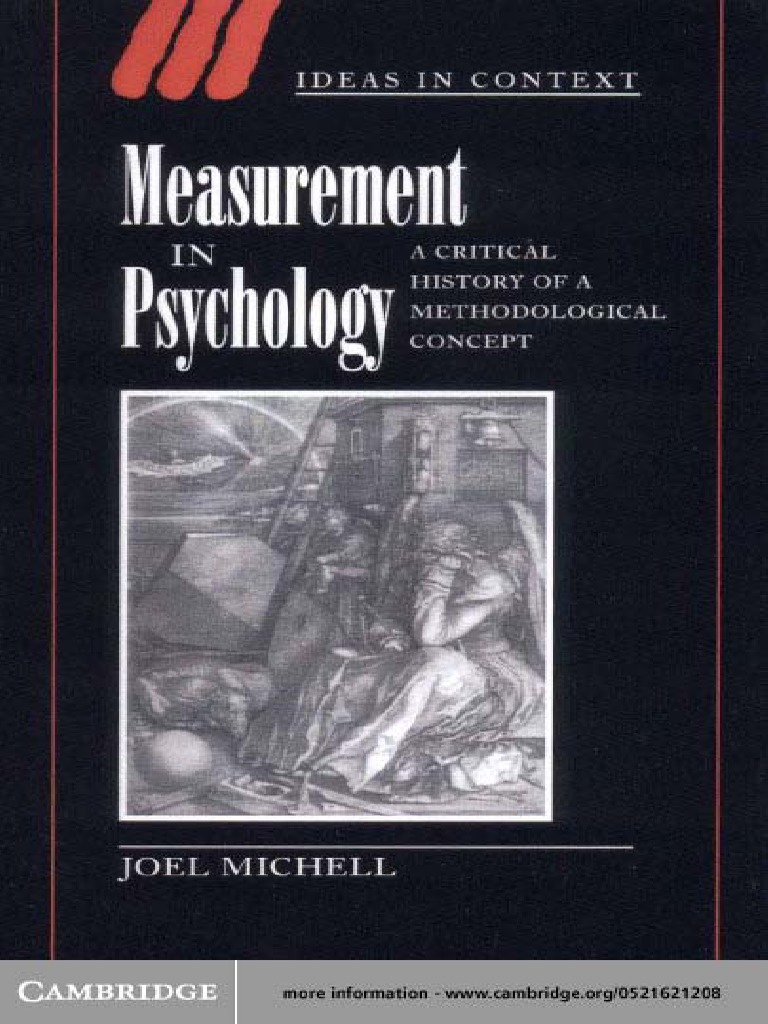 Measurement in PsychologyA Critical History of A Metodological Concept