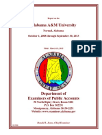 Department of Examiners of Public Accounts Report On Alabama A&M