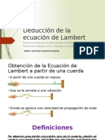 Deducción de La Ecuación de Lambert