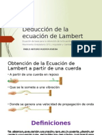 Deducción de La Ecuación de Lambert I