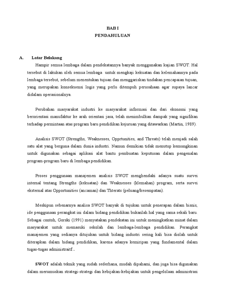 Manajemen Keperawatan Analisa Swot
