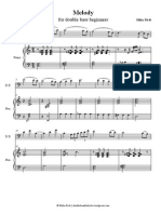 "Melody" For Double Bass and Piano by Miha Firšt (Score)