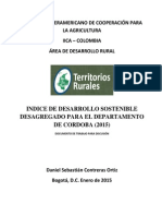 Indice de Desarrollo Sostenible Cordoba (2015)