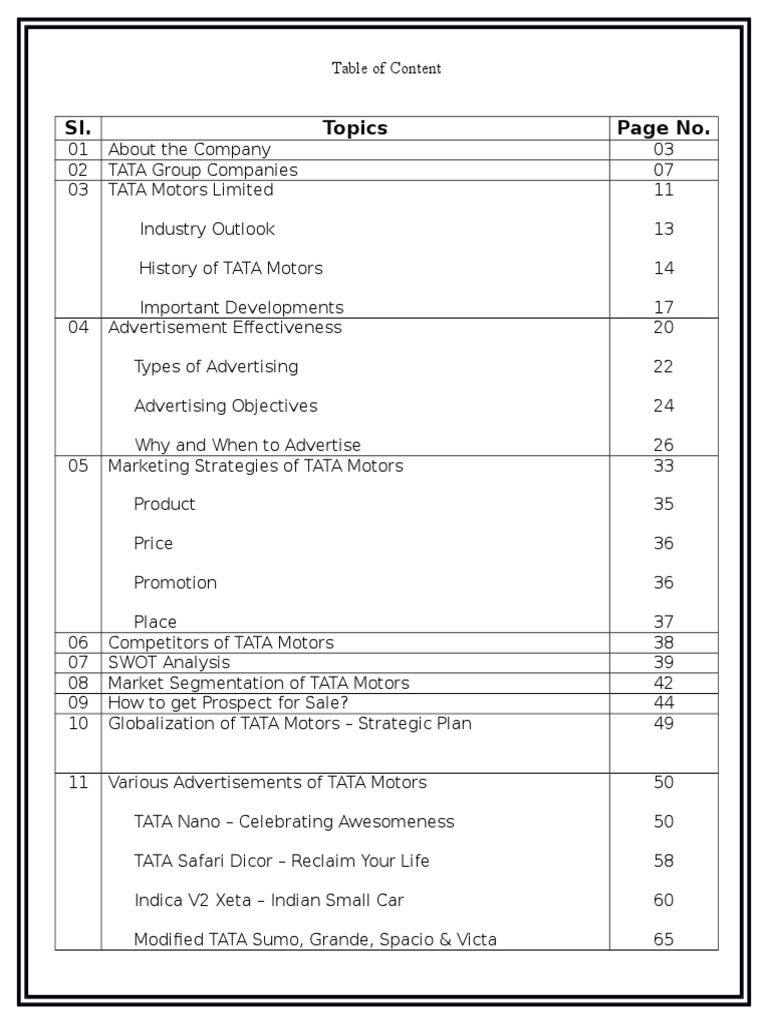TATA Motors Marketing Strategies Overview | PDF | Advertising | Sales