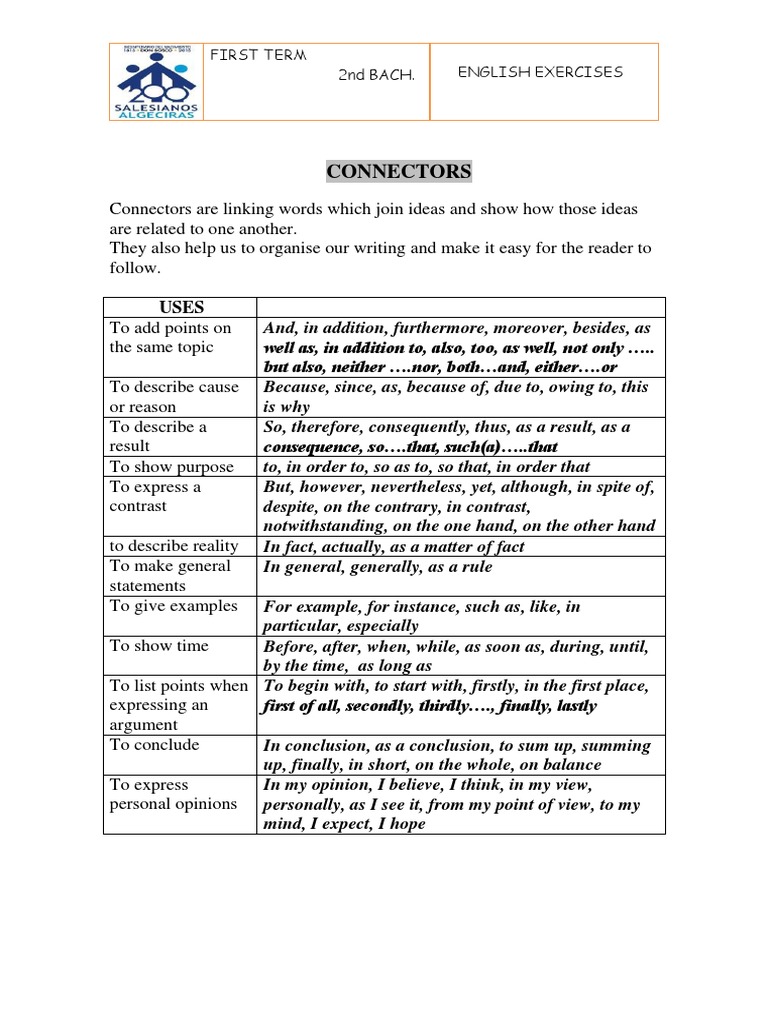 Connectors and Relative Clauses | PDF | Language Arts & Discipline