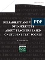 Reliability and Validity of Inferences About Teachers Based on Student Test Scores