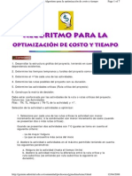 Algoritmo para La Optimización de Costo y Tiempo