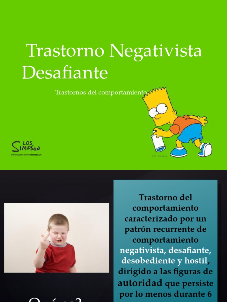 Trastorno Negativista Desafiante Desorden hiperactivo y deficit de atencion Depresión