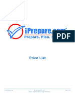 iPrepare.com Price List - January 26, 2010