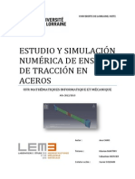 Simulación de ensayos de tracción en aceros