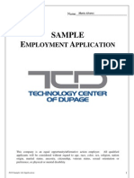 Sample Job Application