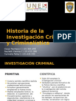 Historia de La Investigación Criminal y Criminalística