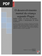 O Desenvolvimento Mental Da Criança Segundo Piaget