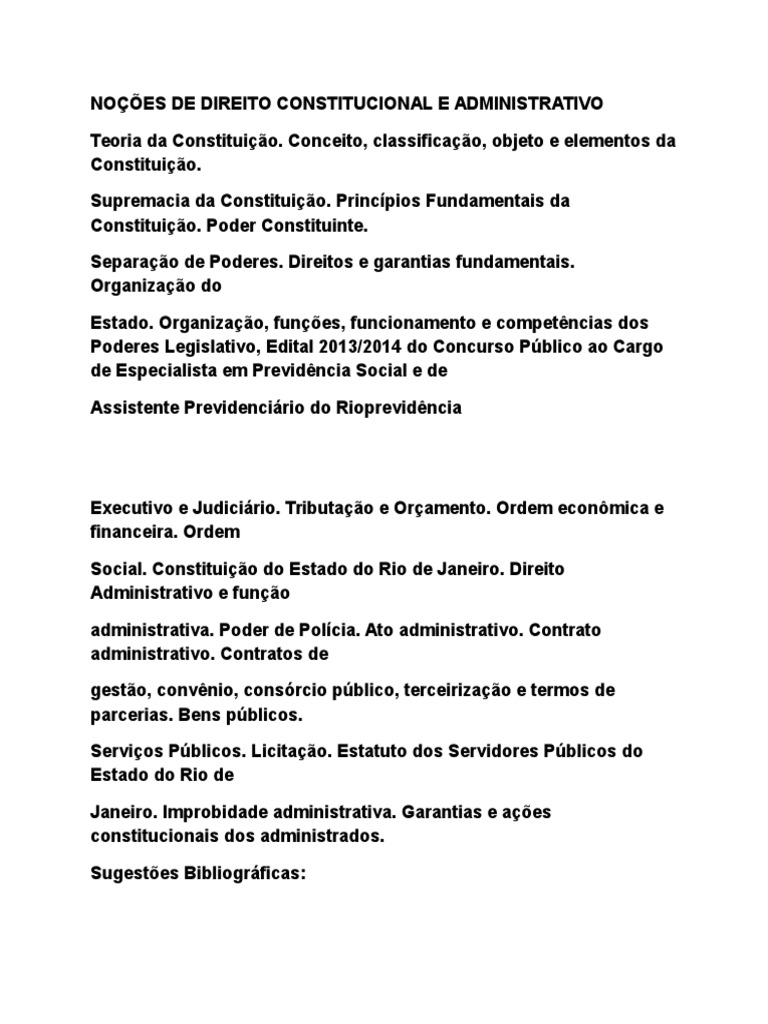 Noções de Direito Constitucional e Administrativo | PDF | Aposentadoria ...