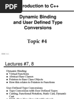 Introduction To C++ Dynamic Binding and User Defined Type Conversions