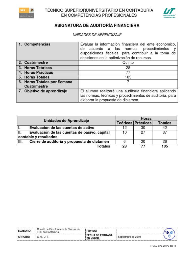 Auditoria Financiera | PDF | Auditoría financiera | Contabilidad