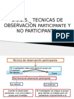 Tecnicas de Observacion Participante y No Participante