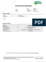 Certificate of Insurance: Insured Details