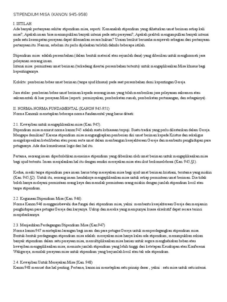 Stipendium Misa Pdf