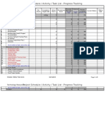 Project Schedule / Activity / Task List - Progress Tracking: Place Project Name Here