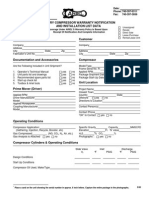 Rotary Compressor Warranty Notification and Installation List Data