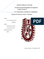 Reporte Prácticas Torno y Fresadora IPN Zacatecas