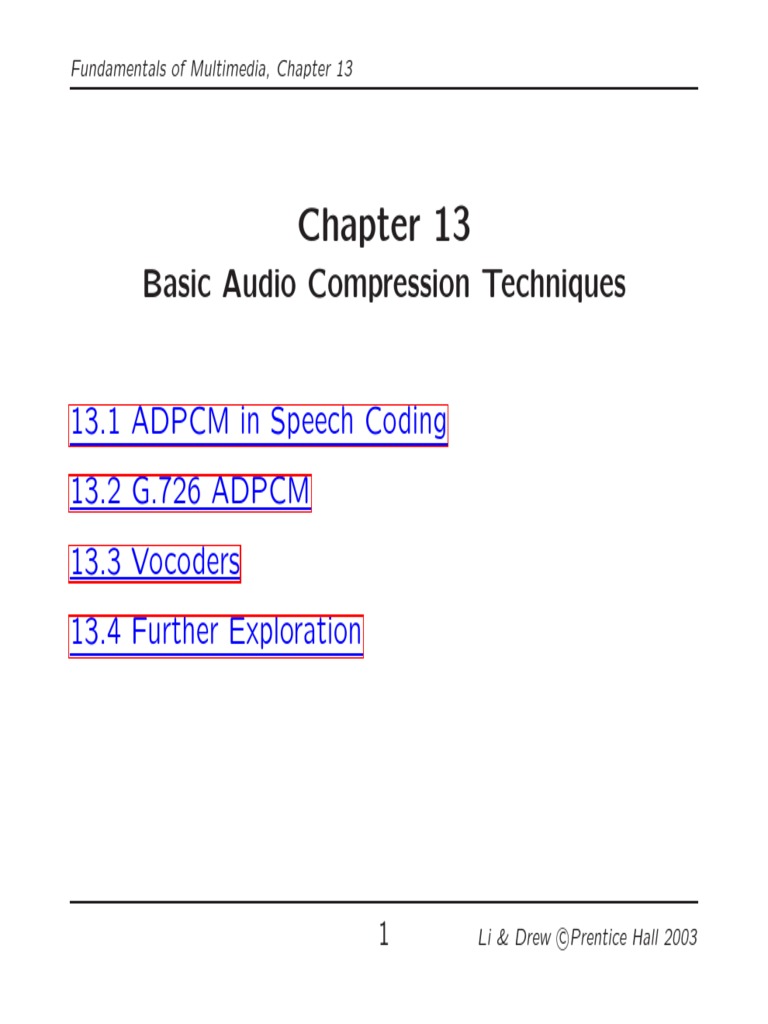 Speech Compression Techniques Overview | PDF | Electronic Filter ...